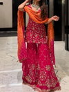 SR 1682 Georgette Top With Sharara Dupatta Bulk Orders In India